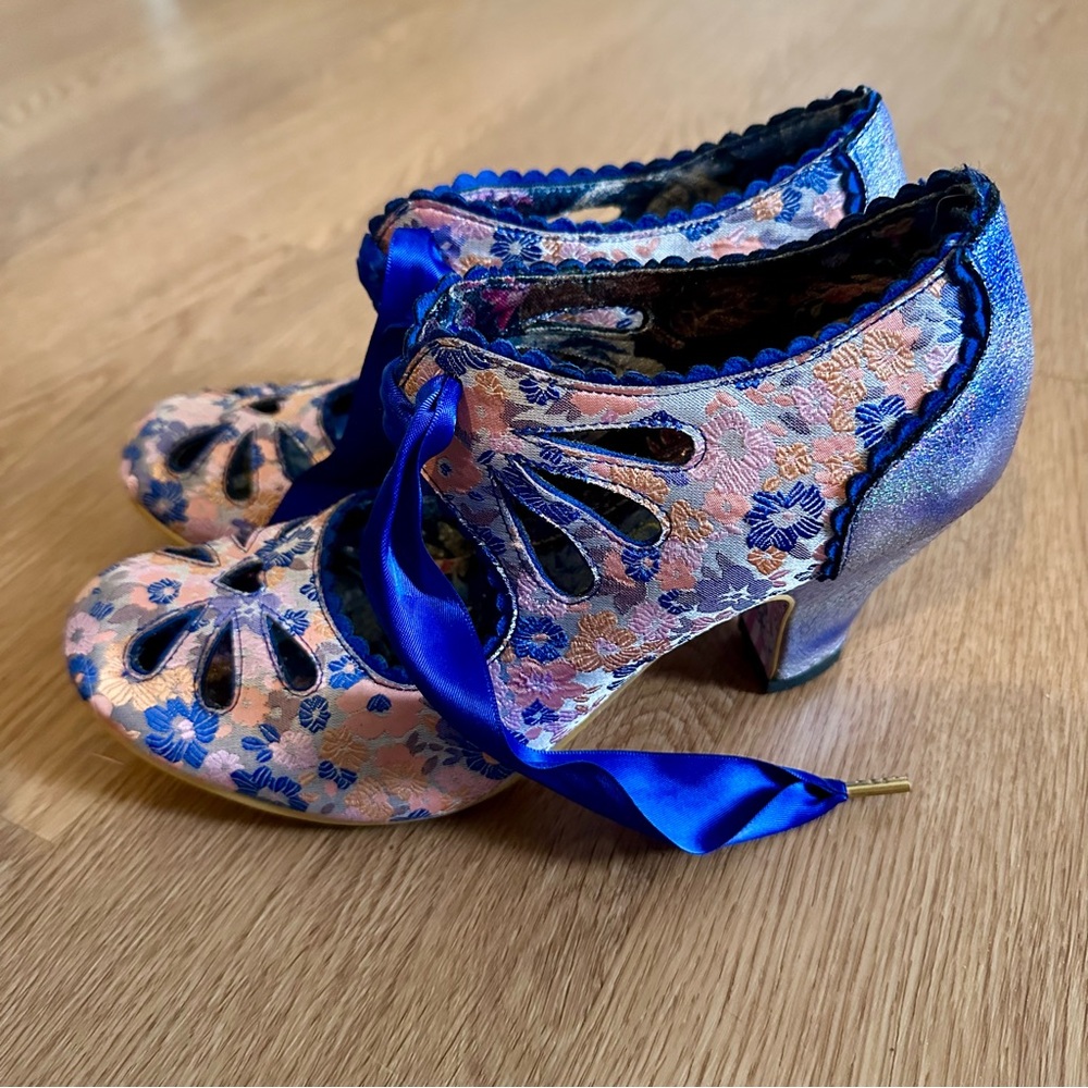 Irregular Choice - Floral Lace-Up Heels